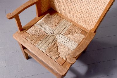 An Oak Framed Orkney Chair in the Manner of David Kirkness - Image 4