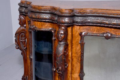 Mid-Victorian Carved Serpentine Fronted Credenza - Image 2