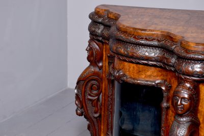 Mid-Victorian Carved Serpentine Fronted Credenza - Image 5