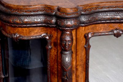 Mid-Victorian Carved Serpentine Fronted Credenza - Image 7