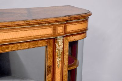 A Mid-Victorian Burr-Walnut and Satinwood Ormolu Mounted Credenza - Image 4