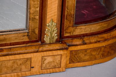 A Mid-Victorian Burr-Walnut and Satinwood Ormolu Mounted Credenza - Image 5