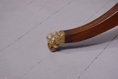 George III style pedestal mahogany dining table with additional leaf - Image 2