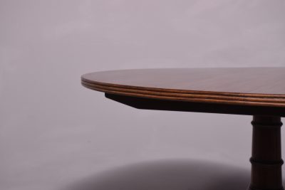 George III style pedestal mahogany dining table with additional leaf - Image 10