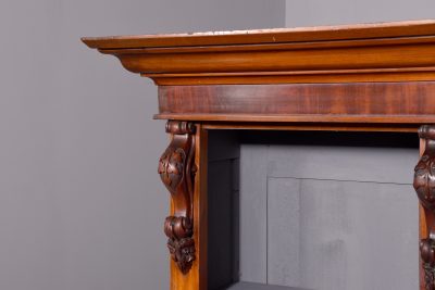 Quality three-section, mid-Victorian mahogany open bookcase - Image 7