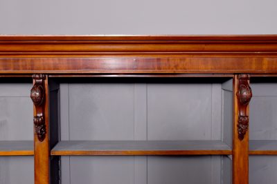 Quality three-section, mid-Victorian mahogany open bookcase - Image 8