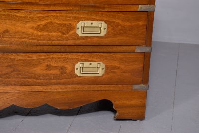 Vintage, neat-sized brass-bound military-style chest of drawers - Image 4