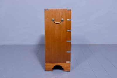 Vintage, neat-sized brass-bound military-style chest of drawers - Image 8