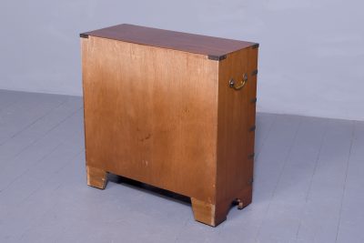 Vintage, neat-sized brass-bound military-style chest of drawers - Image 9