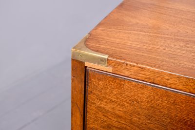 Victorian Mahogany Two-Part Brass bound Military Chest - Image 5