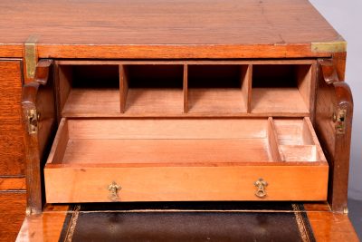 Victorian Mahogany Two-Part Brass bound Military Chest - Image 9