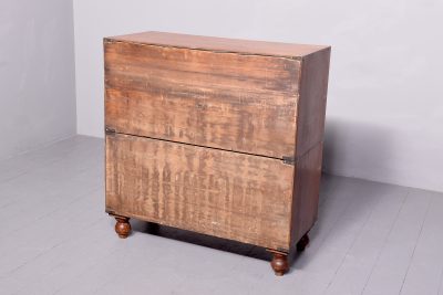 Victorian Mahogany Two-Part Brass bound Military Chest - Image 11