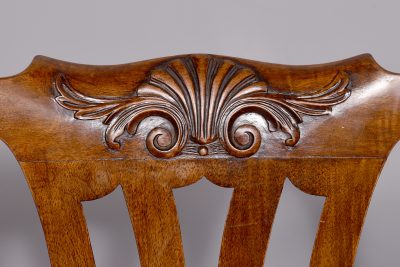 Quality Set Of 8 George II Style Walnut Dining Chairs - Image 4