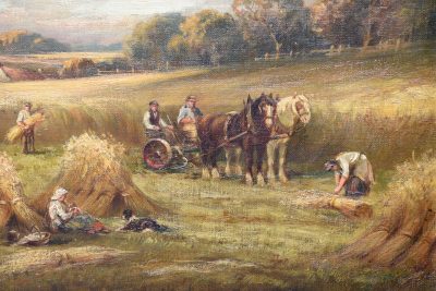 Oil Painting Harvest Time near Liberton Mid-Lothian - Image 4