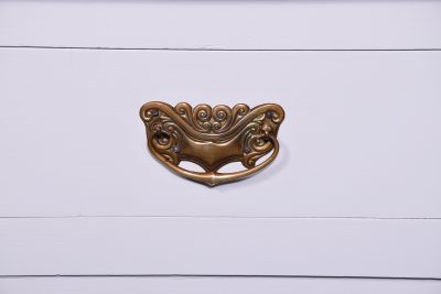 Victorian Ash Cupboard Redecorated by Hand in a Swedish Grey Colour - Image 9