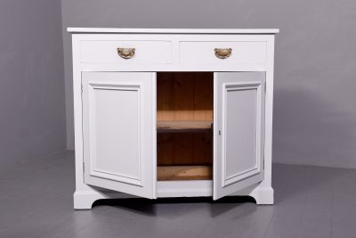 Victorian Ash Cupboard Redecorated by Hand in a Swedish Grey Colour - Image 5