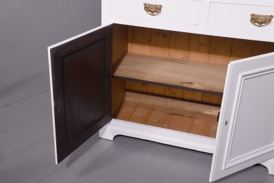 Victorian Ash Cupboard Redecorated by Hand in a Swedish Grey Colour - Image 4