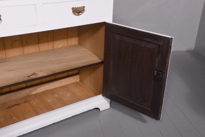 Victorian Ash Cupboard Redecorated by Hand in a Swedish Grey Colour - Image 3