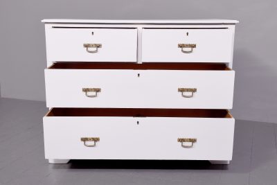 Victorian Solid - Ash Chest of Drawers Redecorated by Hand in a Swedish grey colour - Image 4