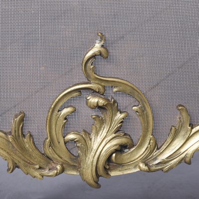 Louis XV Style Cast Brass and Mesh Fire Screen - Image 6