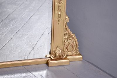 Neat size Regency Gilded Overmantel Mirror with Neoclassical Decoration - Image 3