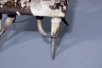 Large Pair of Zoomorphic Long Horn Armchairs - Image 3