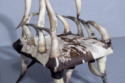 Large Pair of Zoomorphic Long Horn Armchairs - Image 5