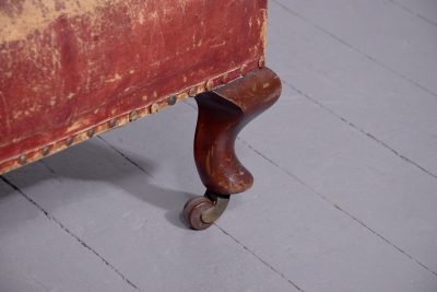 Pair of Country House Red Leather Library Chairs - Image 7