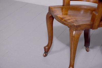 Late Victorian Mahogany Office Chair - Image 4