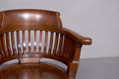 Late Victorian Mahogany Office Chair - Image 6