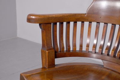 Late Victorian Mahogany Office Chair - Image 8