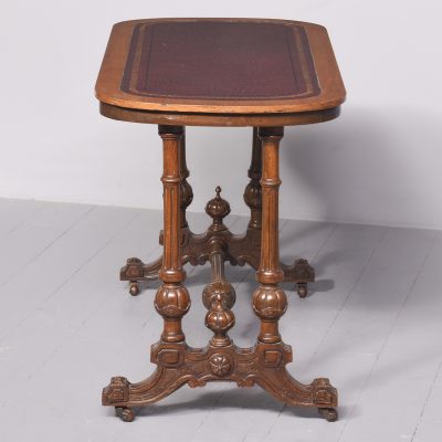 Mid Victorian Walnut Writing Table - Image 8
