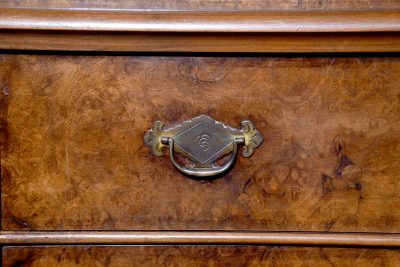 Quality, 19th Century Dutch burr walnut display case/bookcase with canted sides and a lovely colour and patina - Image 2