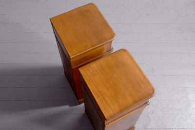 Rare Pair of Tall Mid-Victorian Mahogany Wellington-Type Chest of Drawers - Image 4