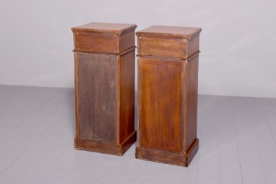 Rare Pair of Tall Mid-Victorian Mahogany Wellington-Type Chest of Drawers - Image 8