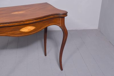 Hepplewhite Style Fold-Over Tea Table - Image 4