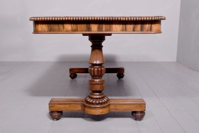 Regency Burr-Elm Free Standing Library Table - Image 8
