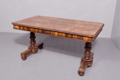 Regency Burr-Elm Free Standing Library Table - Image 9