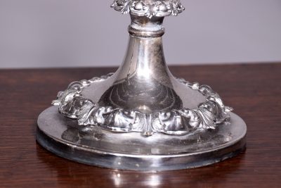 Pair of Circular Based Candelabra in Sheffield Plate - Image 2