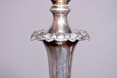 Pair of Circular Based Candelabra in Sheffield Plate - Image 3