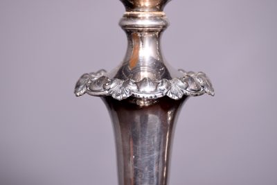 Pair of Circular Based Candelabra in Sheffield Plate - Image 4