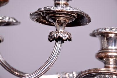 Pair of Circular Based Candelabra in Sheffield Plate - Image 6