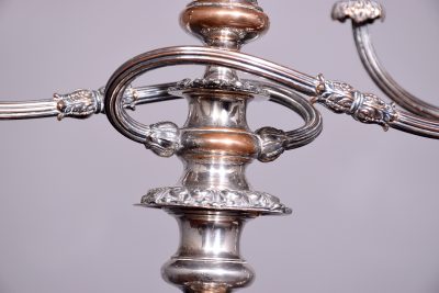 Pair of Circular Based Candelabra in Sheffield Plate - Image 7