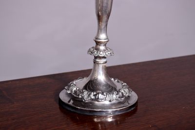 Pair of Circular Based Candelabra in Sheffield Plate - Image 8