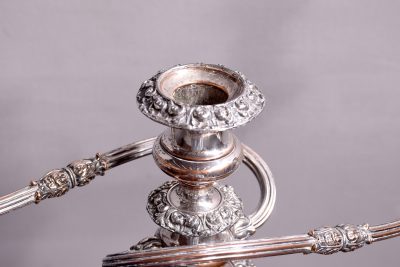 Pair of Circular Based Candelabra in Sheffield Plate - Image 9