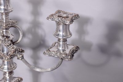 Pair of Nickle Silver Candelabra (EPNS) - Image 2