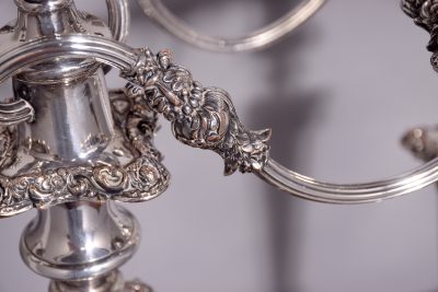 Pair of Nickle Silver Candelabra (EPNS) - Image 8