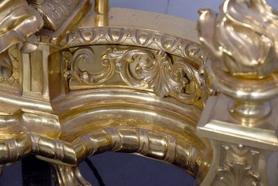Pair of large French ormolu decorative lamps - Image 6