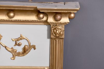 Regency Gilded and Painted Tryptic Mirror - Image 5