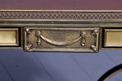 Mid-Century Brass and Mahogany Two Tier Drinks Trolley - Image 2